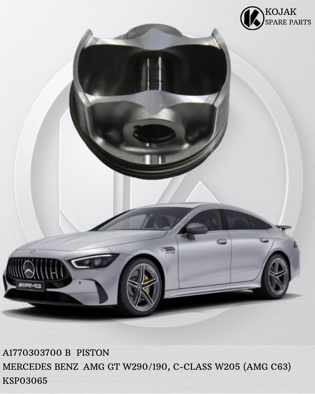 PISTON A1770303700 B FOR MERCEDES BENZ CAR AMG GT W290/190, C-CLASS W205 (AMG C63)