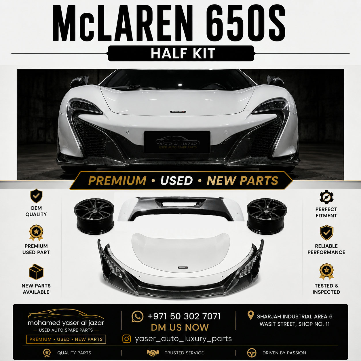 McLaren 650S Half Kit