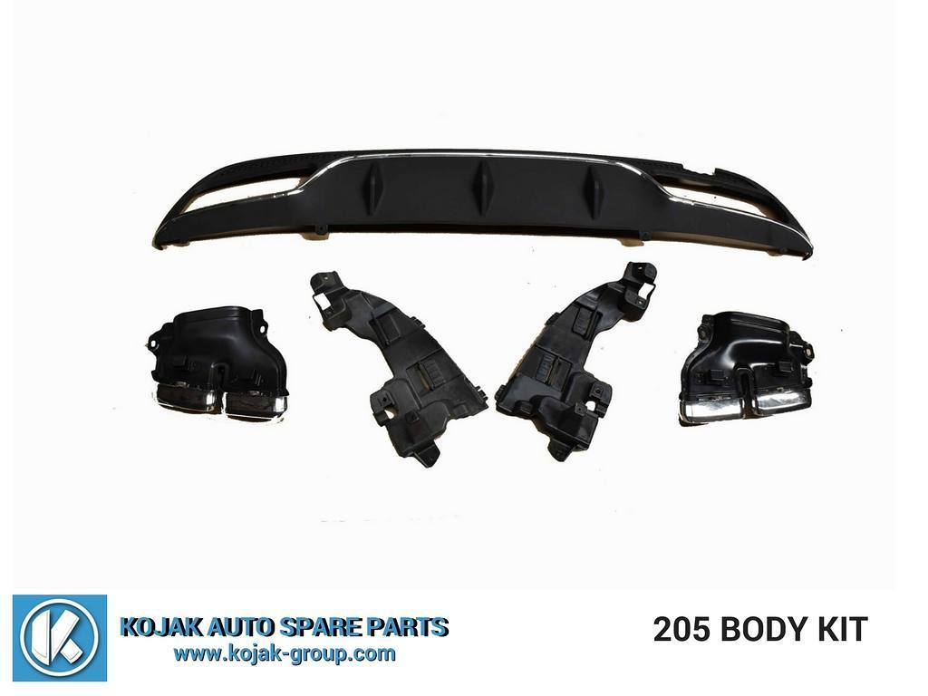 Mercedes-Benz C-Class W205 Rear Body Kit (Diffuser & Exhaust Tips)