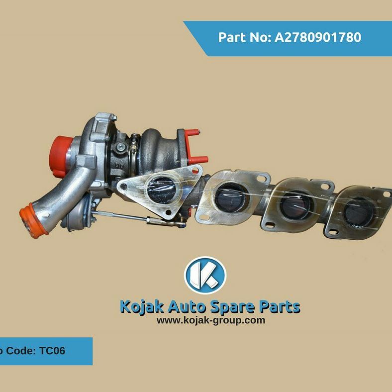 Mercedes-Benz M278 Engine Right Turbocharger with Exhaust Manifold