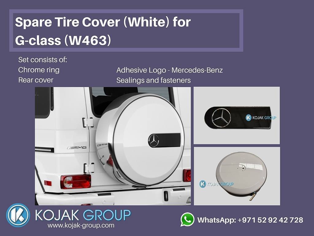 Spare Tire Cover (White) for Mercedes-Benz G-class W463