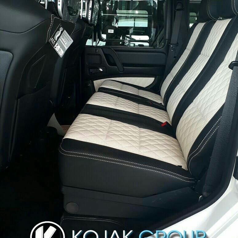 Rear Bench Seat Mercedes-Benz G-Class W463 Black/Cream Quilted Leather