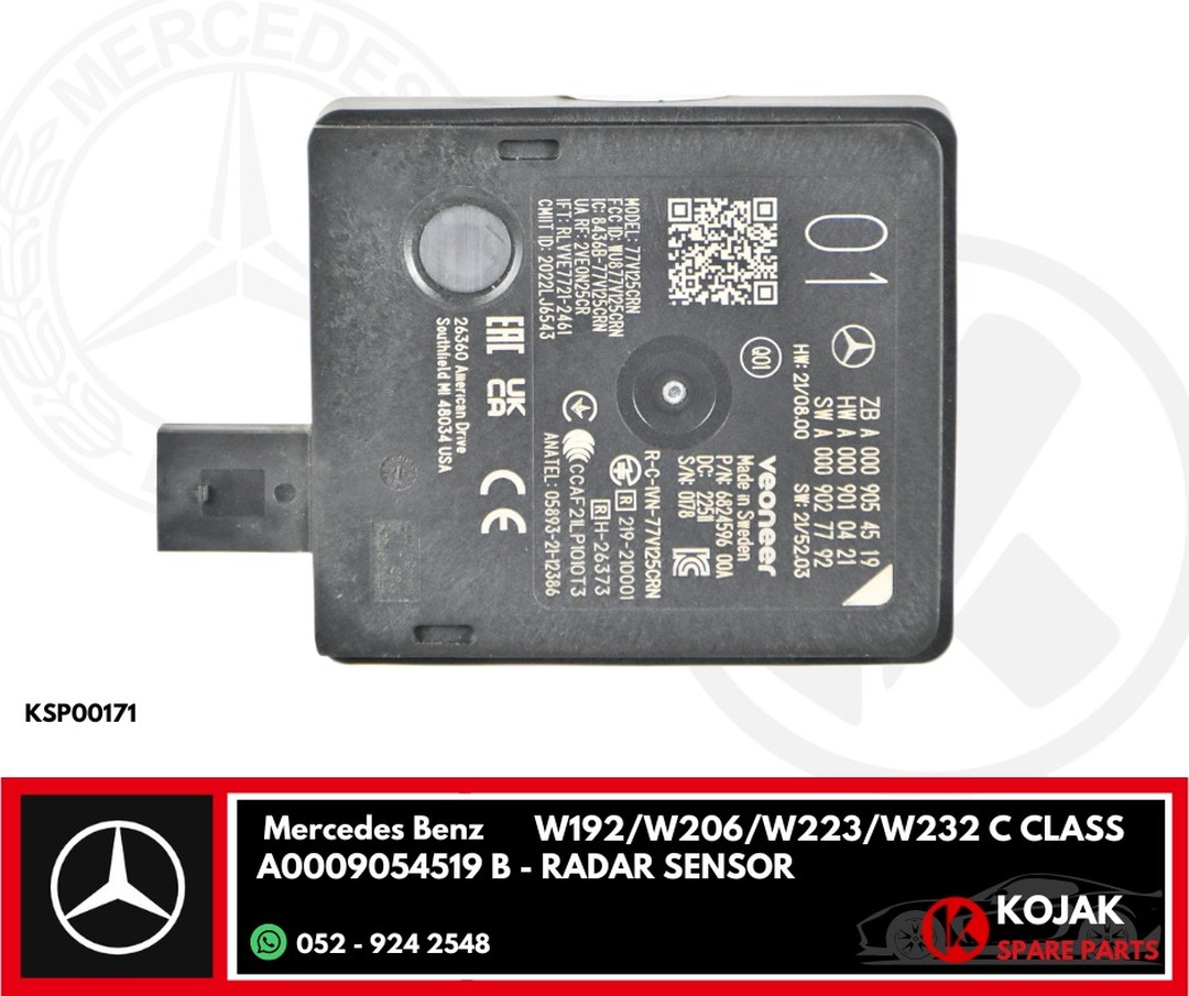 Mercedes Benz Radar Sensor A0009054519 B
