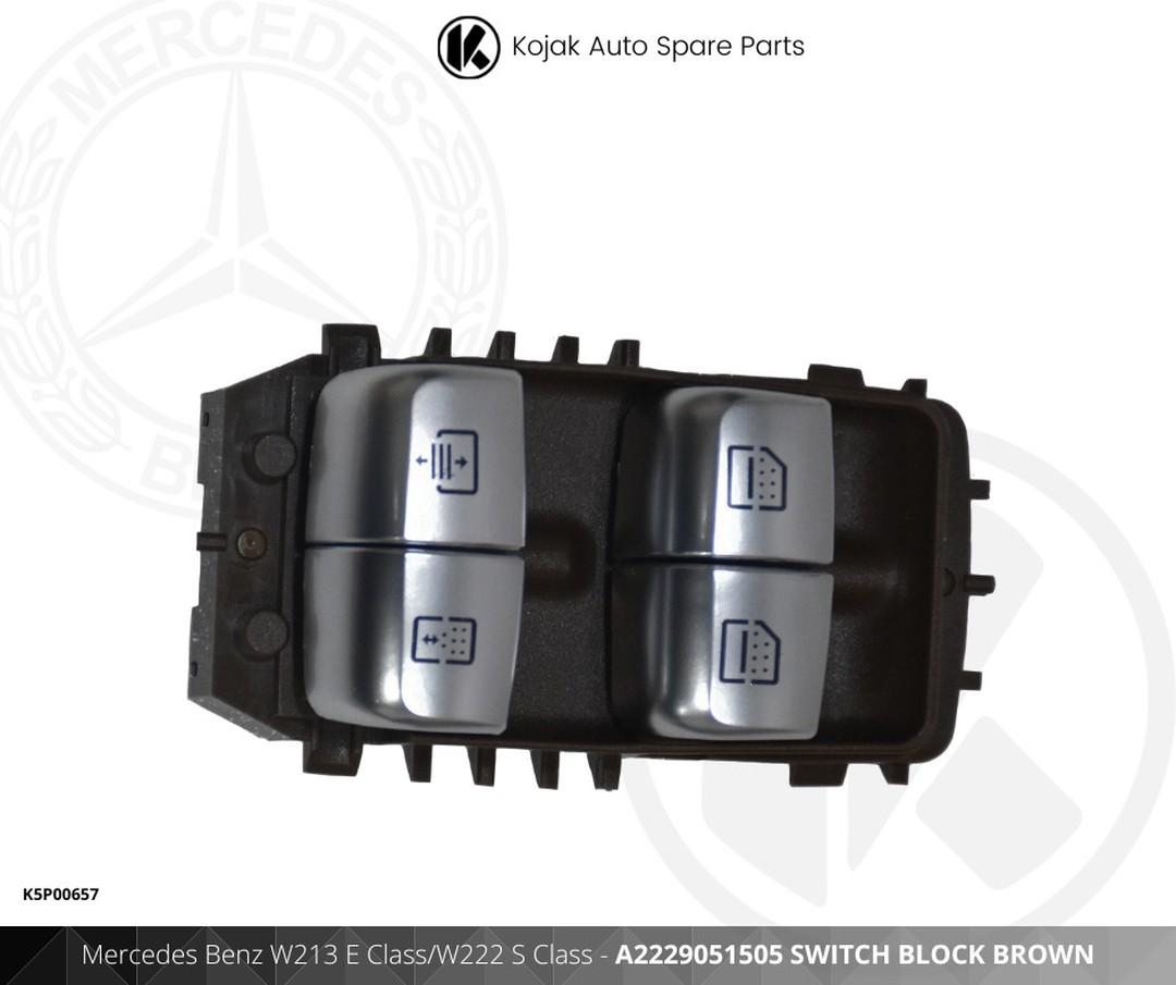 Mercedes-Benz W213 W222 Window Switch Block Brown