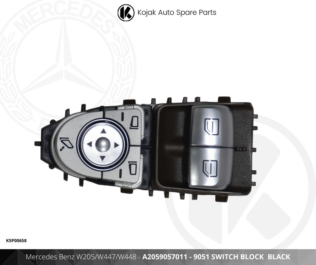 Mercedes Benz W205 W447 W448 Window and Mirror Switch Block Black