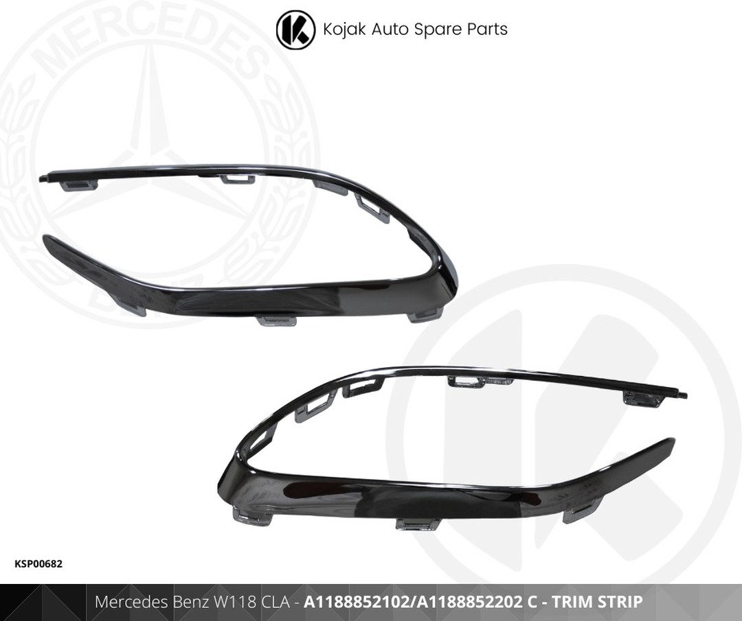 Mercedes Benz W118 CLA Front Bumper Trim Strips (Left & Right)