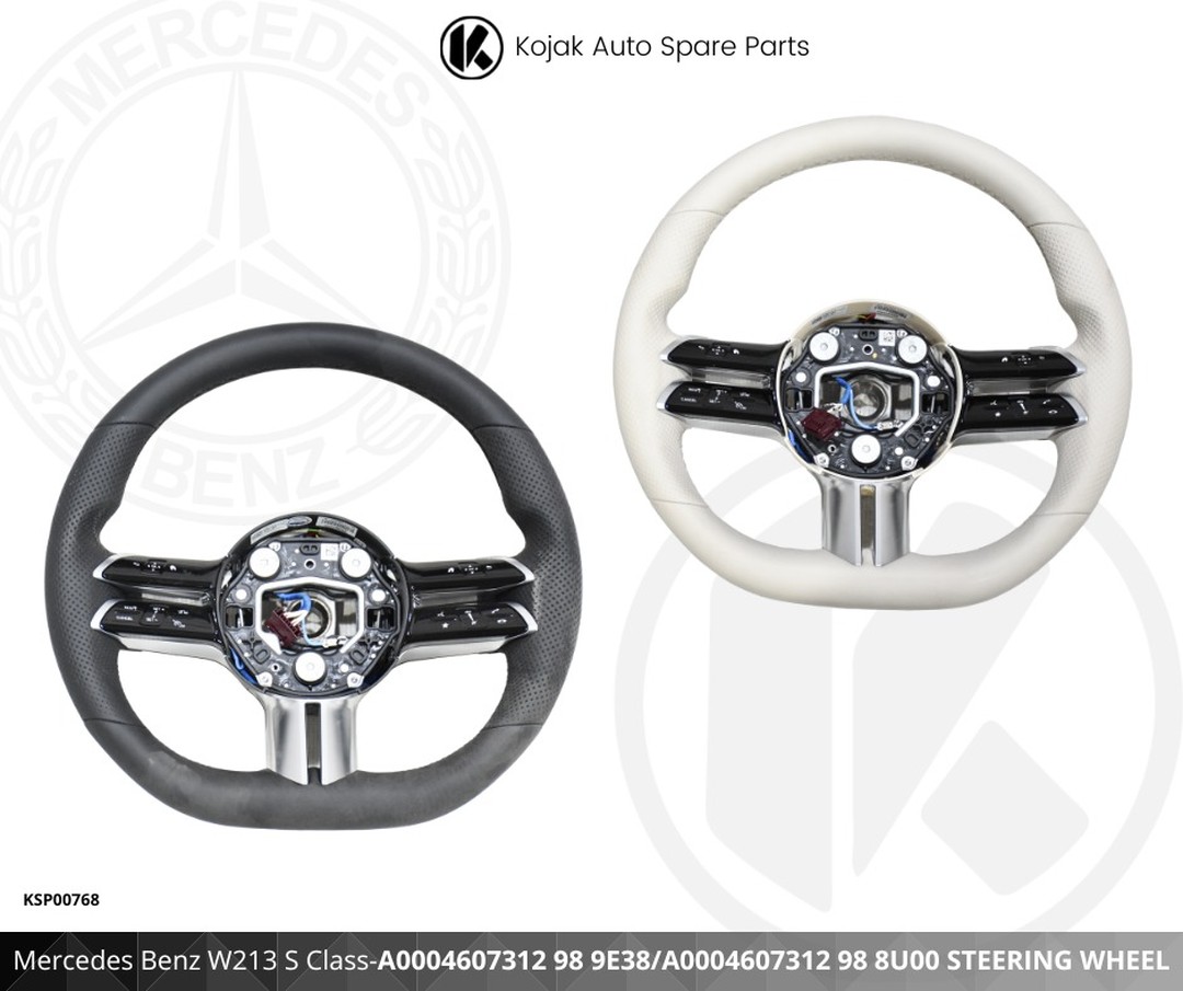 Mercedes-Benz W213 S-Class Steering Wheel (Black & Off-White)