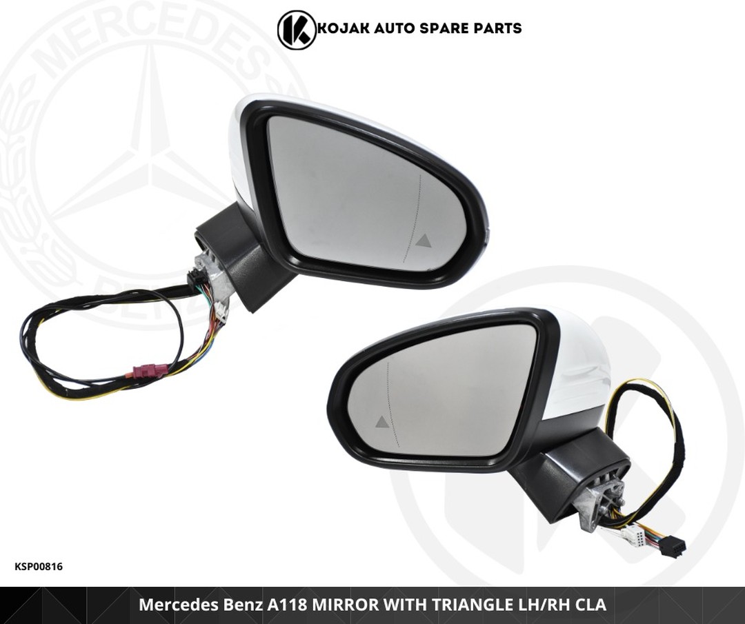 Mercedes Benz A118 CLA Side Mirror Pair with Blind Spot Monitor