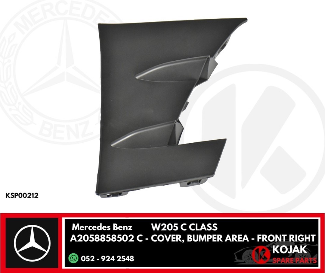 Mercedes Benz W205 C-Class Front Right Bumper Cover