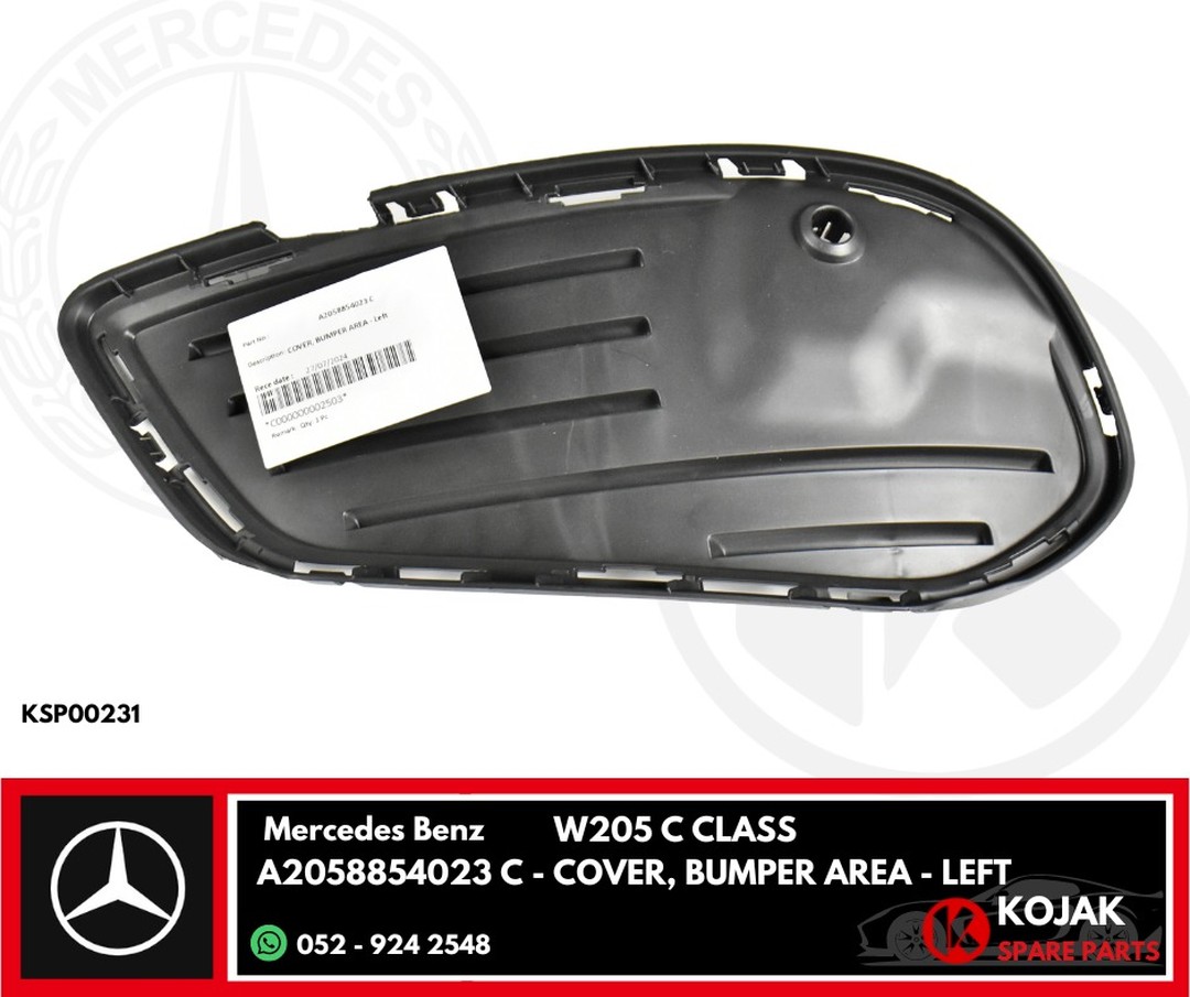 Mercedes Benz W205 C Class Bumper Area Cover Left