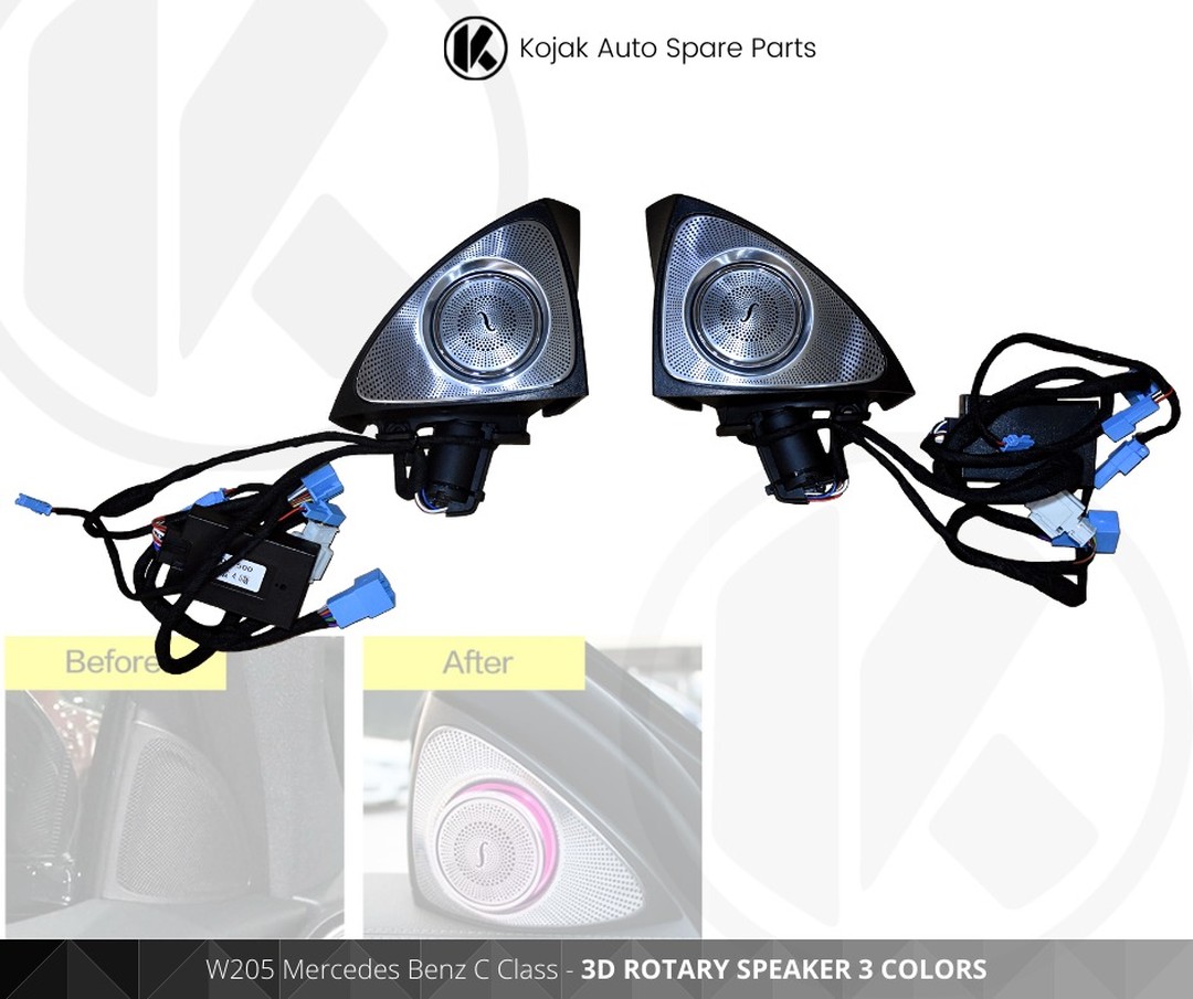 Mercedes Benz C Class W205 3D Rotary Speaker Set