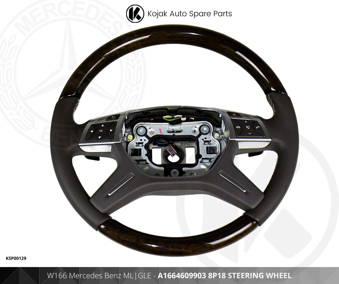 Steering Wheel Mercedes-Benz ML/GLE W166 Wood/Leather