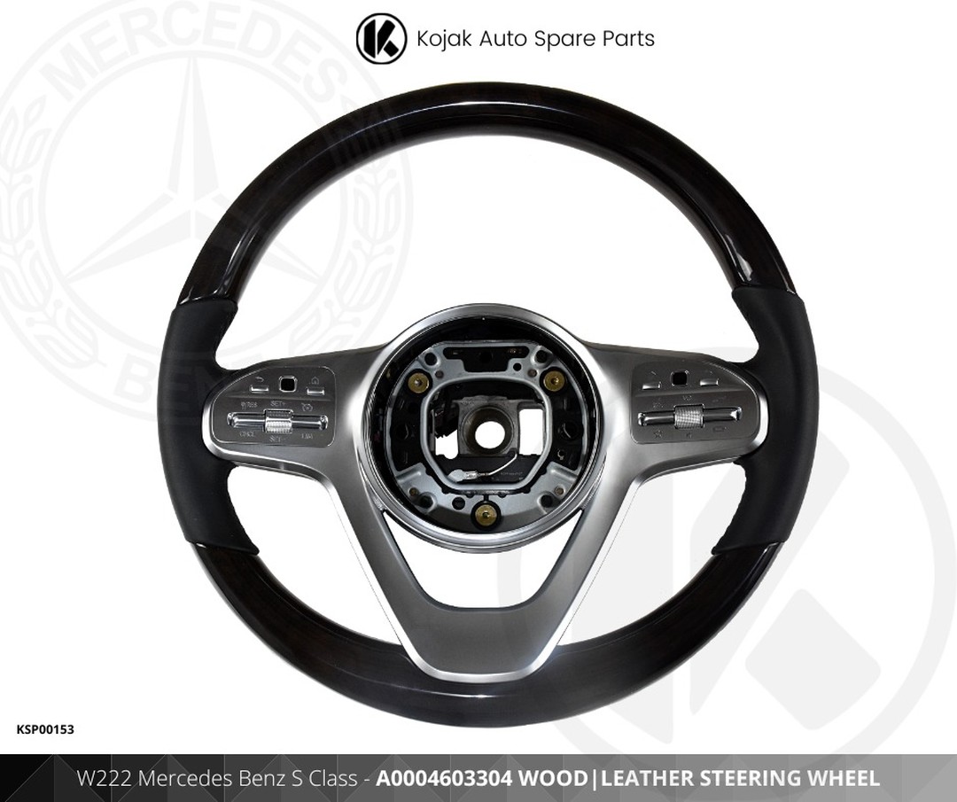 Mercedes Benz S Class W222 Wood Leather Steering Wheel