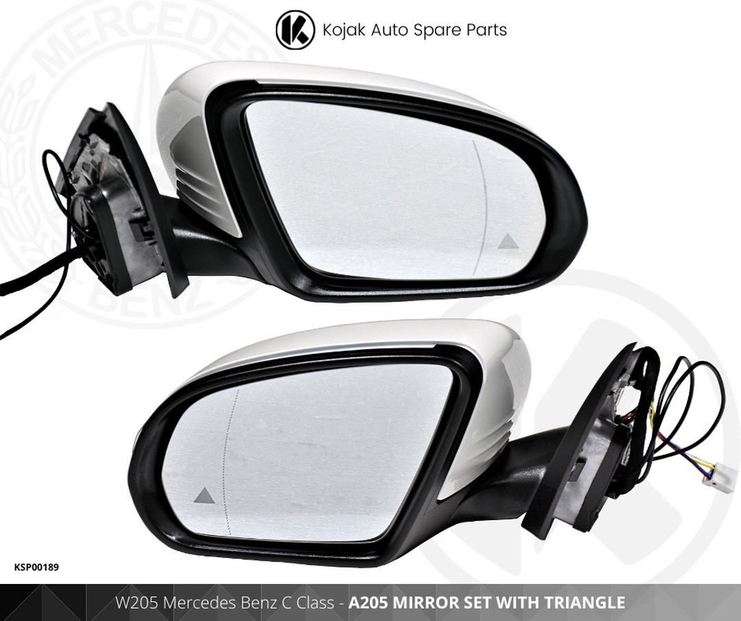 Side Mirror Set Mercedes Benz C-Class W205/A205 with Blind Spot Monitor