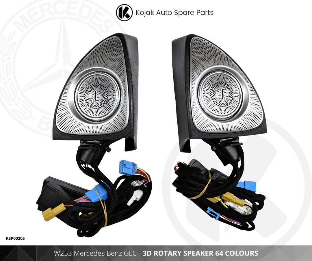 Mercedes-Benz GLC W253 3D Rotary Burmester Speakers with 64-Colour Ambient Lighting (Pair)