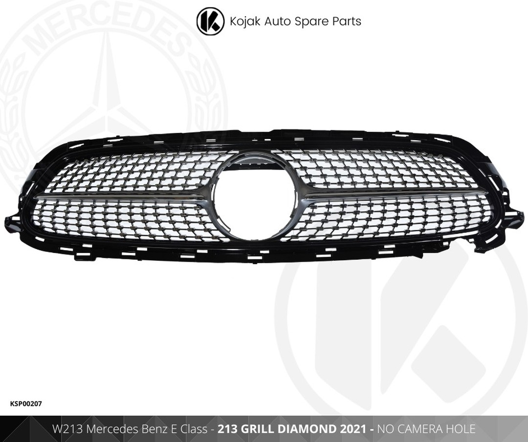 Mercedes Benz E Class W213 Diamond Front Grille - No Camera Hole