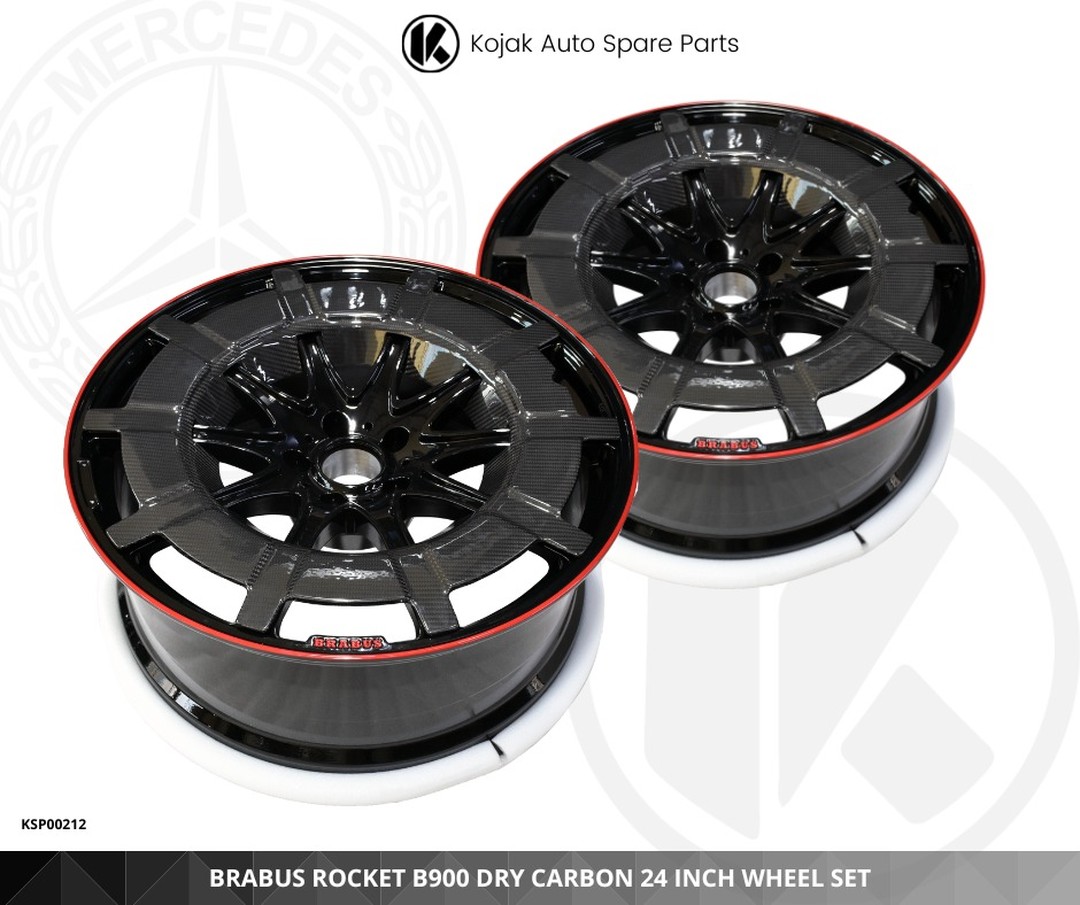 Brabus Rocket B900 Dry Carbon 24 Inch Wheel Set