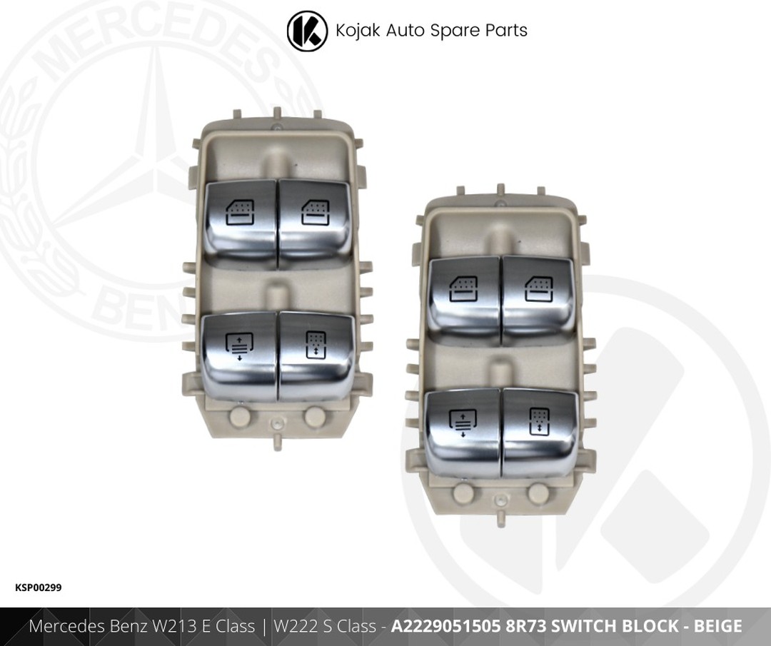 Mercedes-Benz W213 W222 Window Switch Block Beige