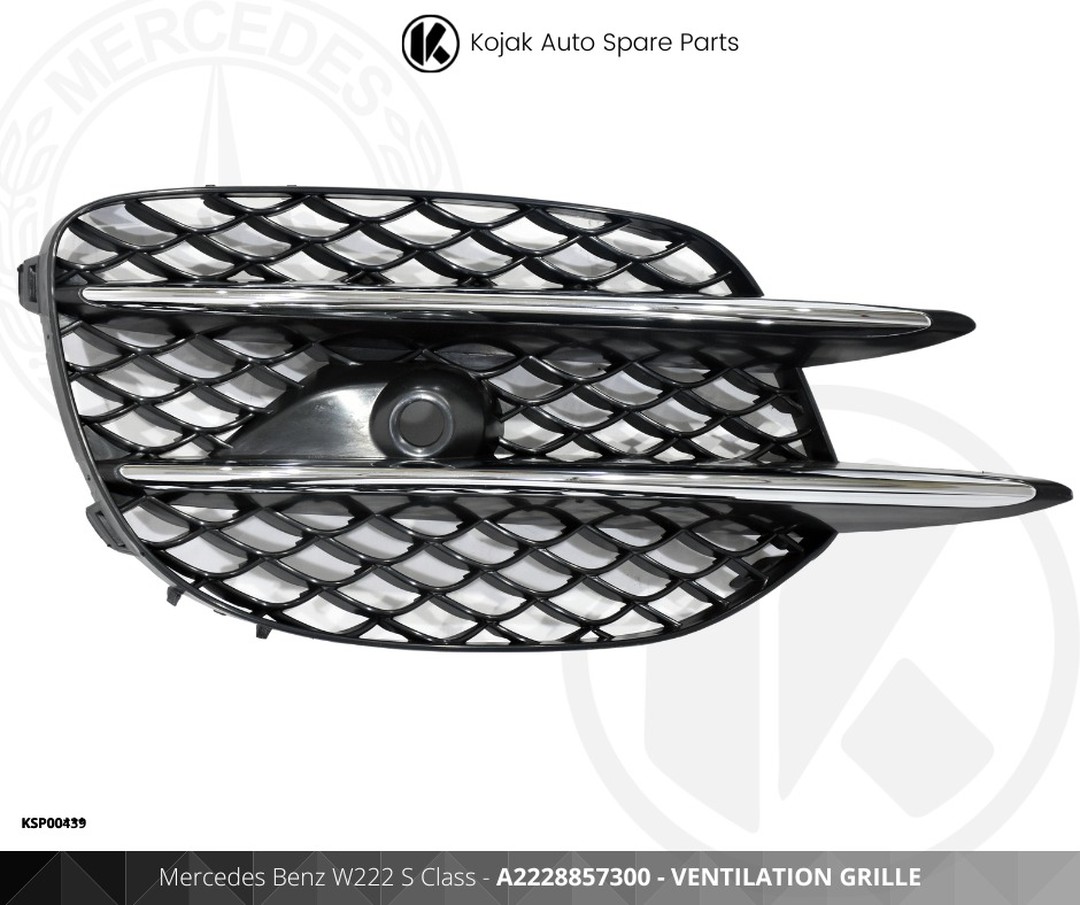 Mercedes Benz W222 S-Class Front Bumper Ventilation Grille with Sensor Opening