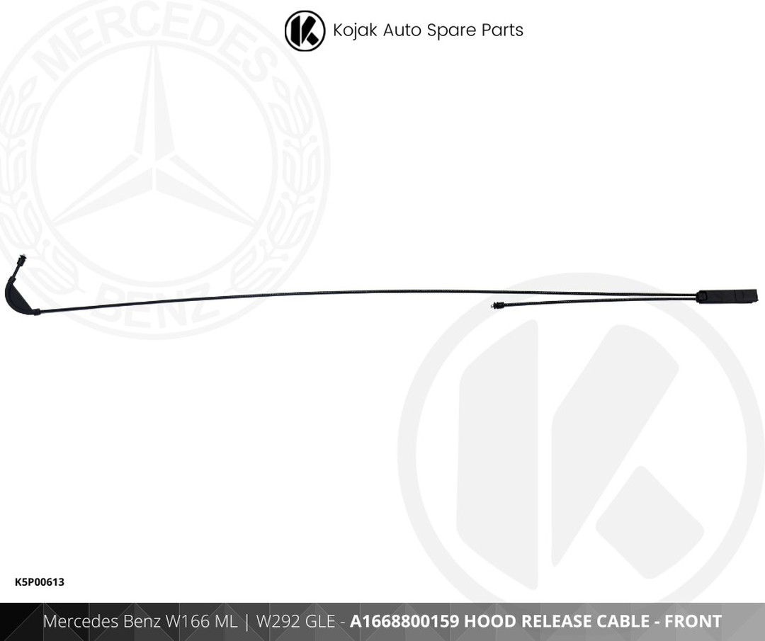 Mercedes-Benz W166 ML / W292 GLE Hood Release Cable - Front
