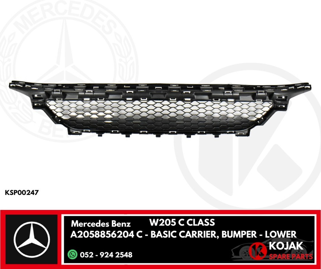 Mercedes Benz W205 C-Class Lower Bumper Grille Carrier