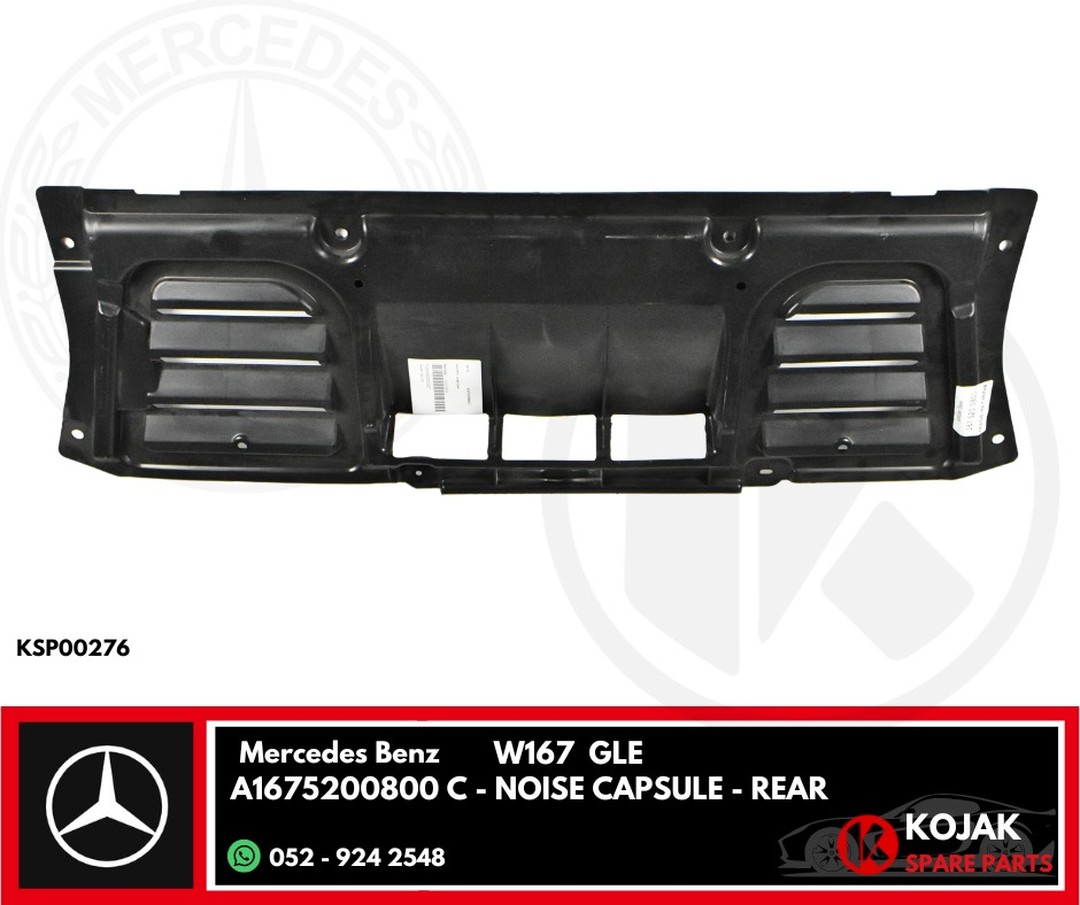 Mercedes Benz W167 GLE Rear Noise Capsule Underbody Panel
