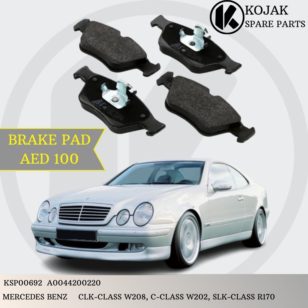 Brake Pad Set for Mercedes-Benz CLK-Class W208, C-Class W202, SLK-Class R170