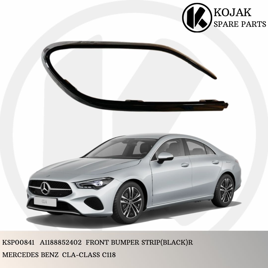 Front Bumper Strip Right Mercedes-Benz CLA-Class C118 Black