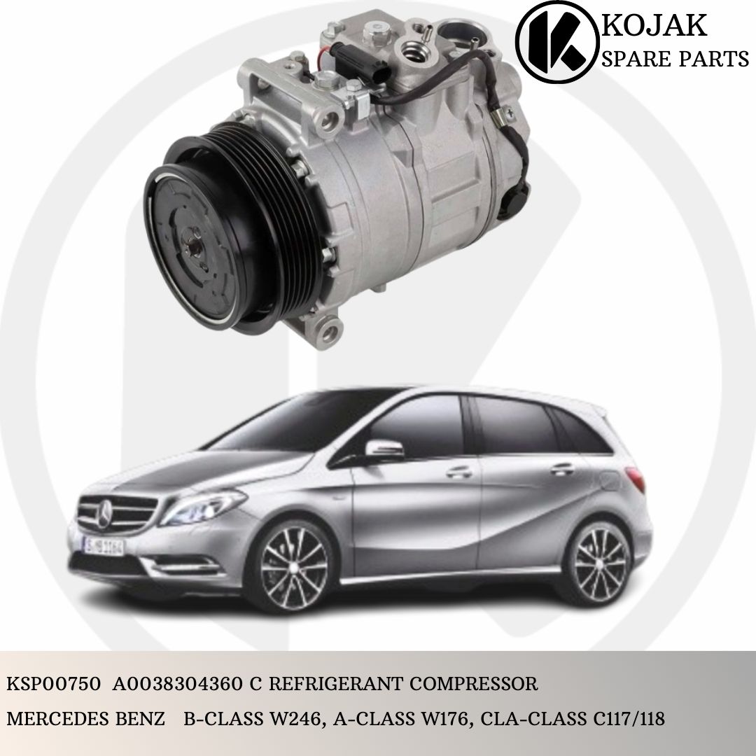 Mercedes-Benz Refrigerant Compressor A0038304360 for B-Class W246, A-Class W176, CLA-Class C117/118