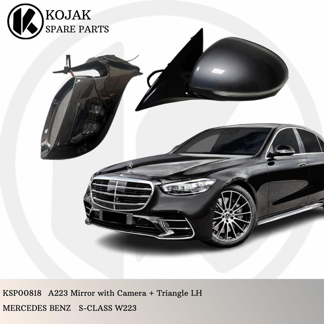 Side Mirror Left Mercedes-Benz S-Class W223 with Camera and Triangle