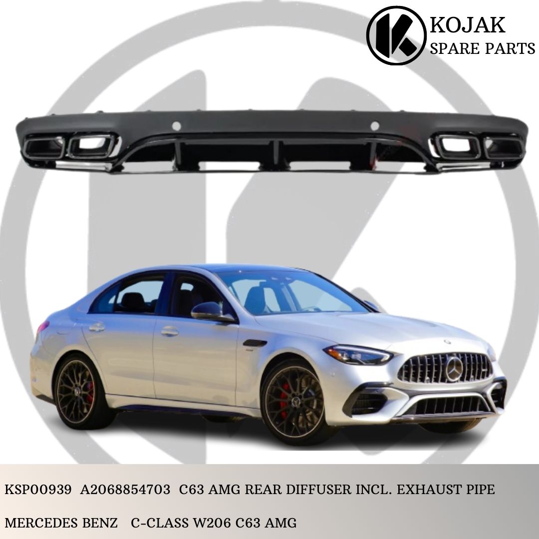Mercedes-Benz C-Class W206 C63 AMG Rear Diffuser with Exhaust Pipe