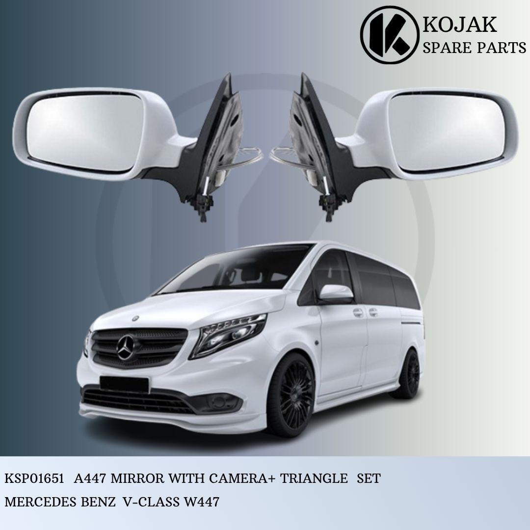 Mercedes-Benz V-Class W447 Side Mirror Set with Camera and Triangle