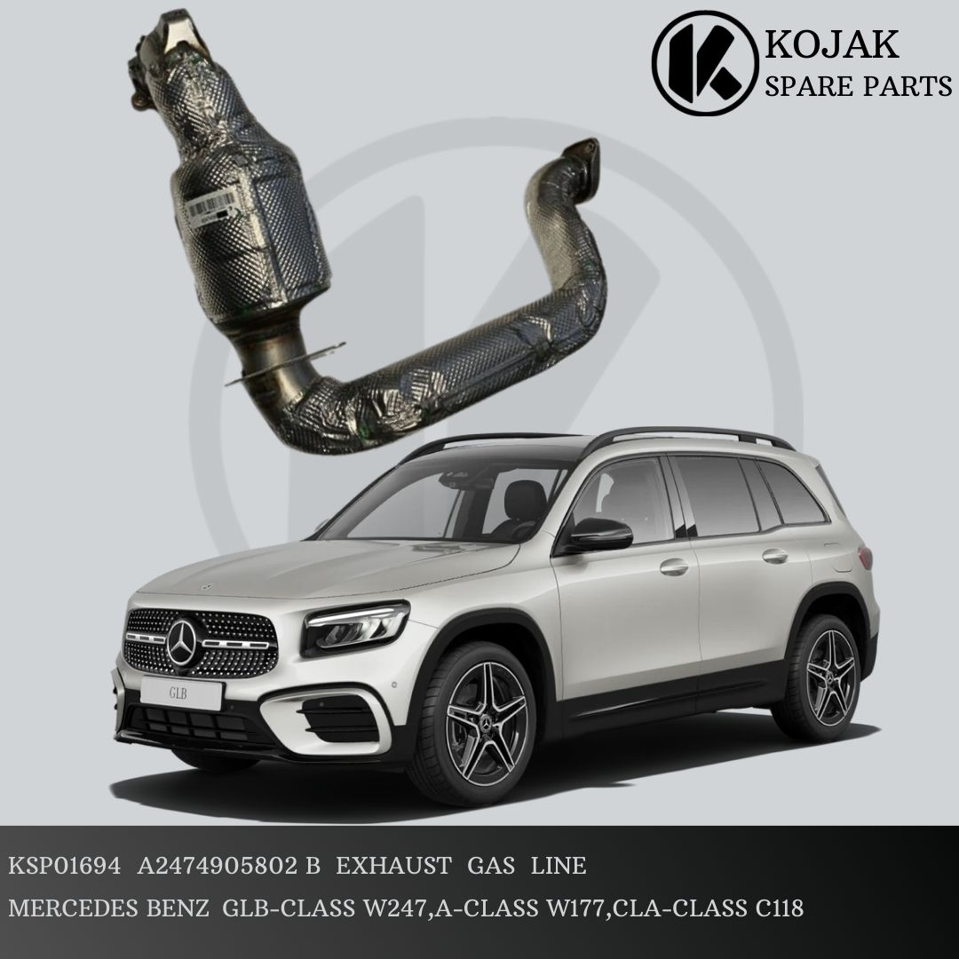 Exhaust Gas Line for Mercedes-Benz GLB-Class W247, A-Class W177, CLA-Class C118