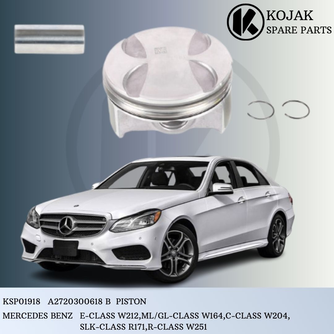 Engine Piston with Pin and Circlips for Mercedes-Benz