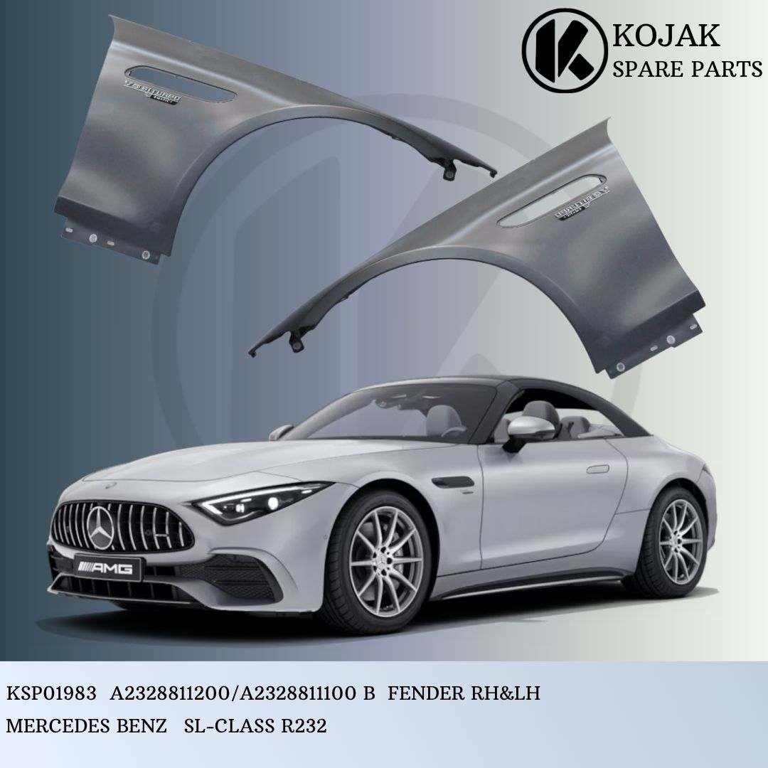 Mercedes-AMG SL-Class R232 Front Fenders (RH & LH) with V8 BITURBO 4MATIC+ vent