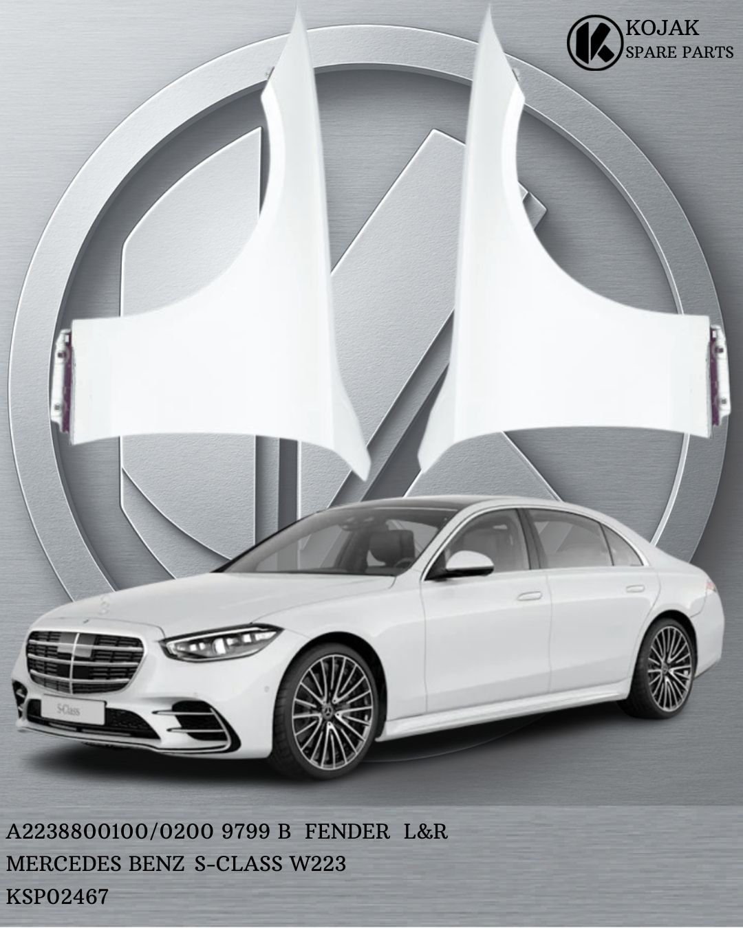 Front Fenders Left & Right Mercedes-Benz S-Class W223
