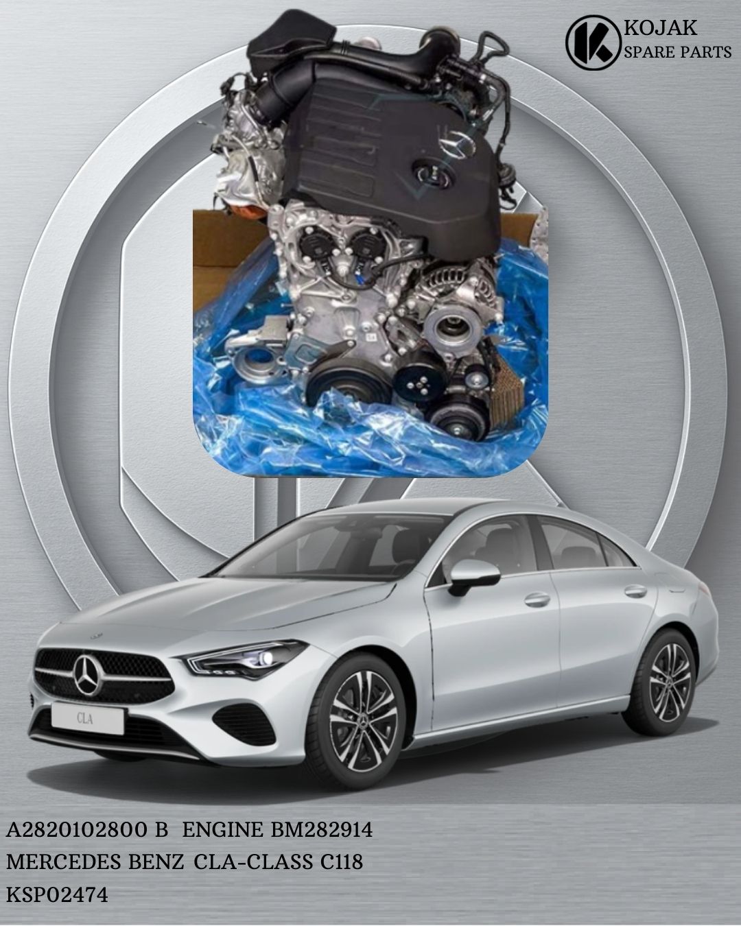 Mercedes-Benz M282 Engine A2820102800 B
