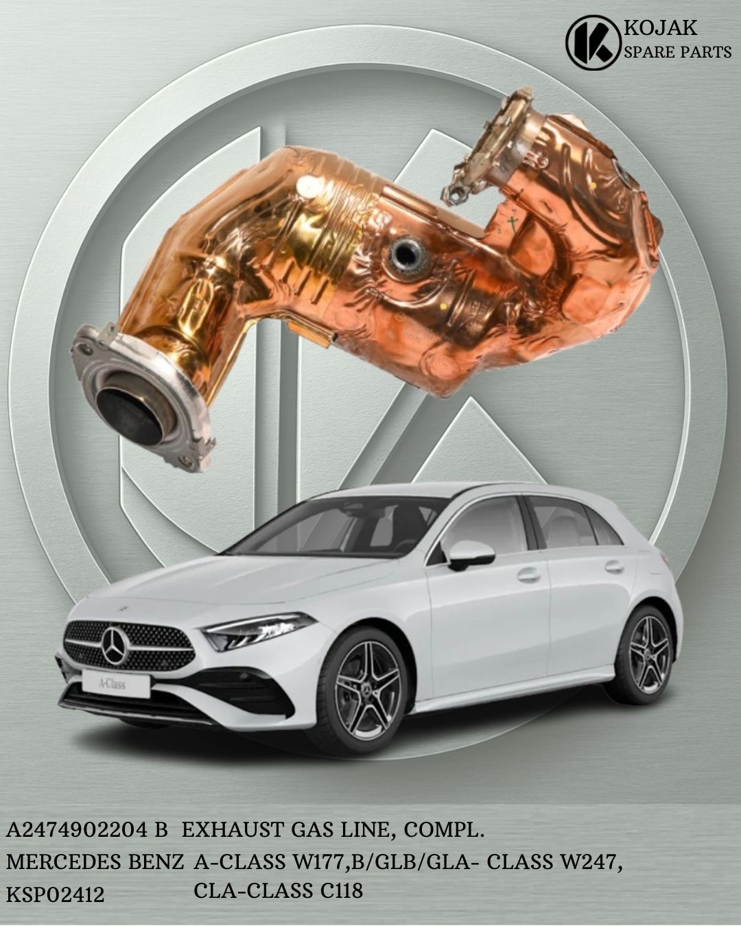 Mercedes-Benz A-Class W177 Exhaust Gas Line