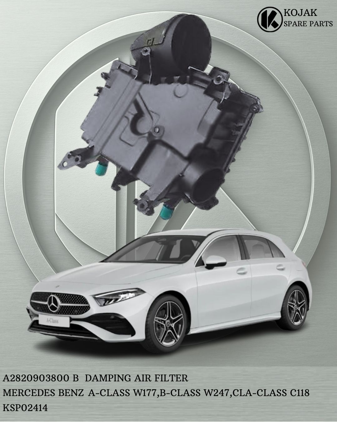 Mercedes-Benz Damping Air Filter A2820903800 B