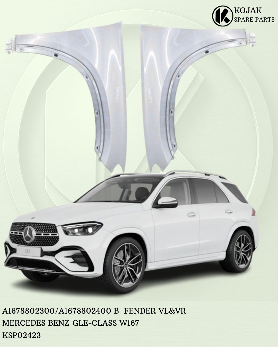 Mercedes-Benz GLE-Class W167 Front Fenders (Left & Right)