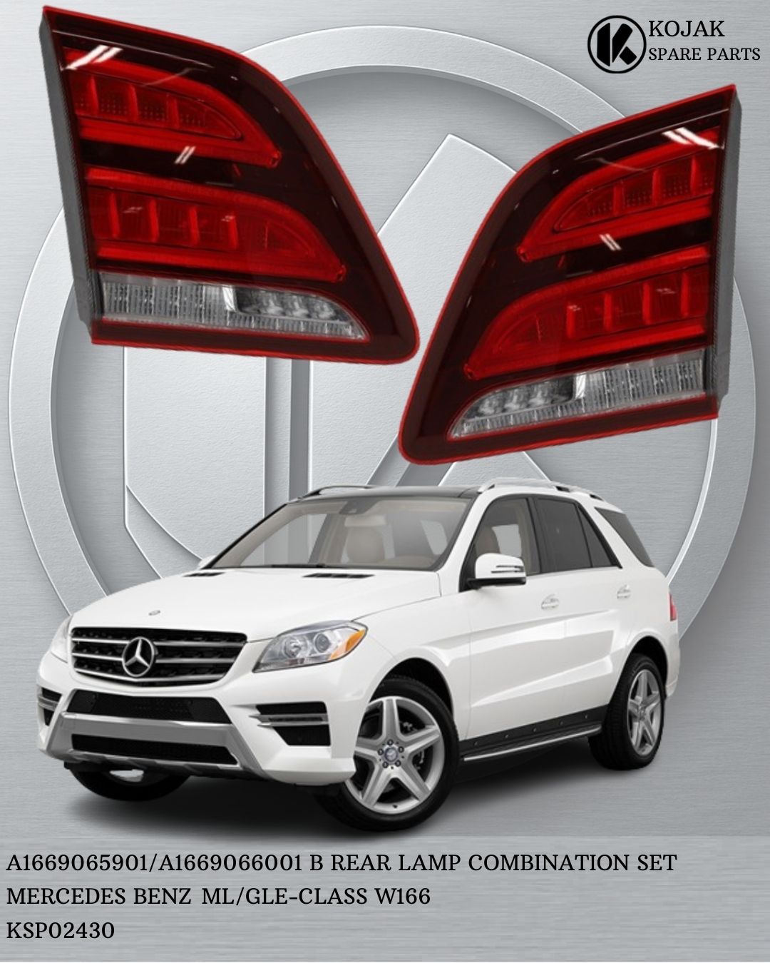 Rear Lamp Combination Set Mercedes-Benz ML/GLE-Class W166