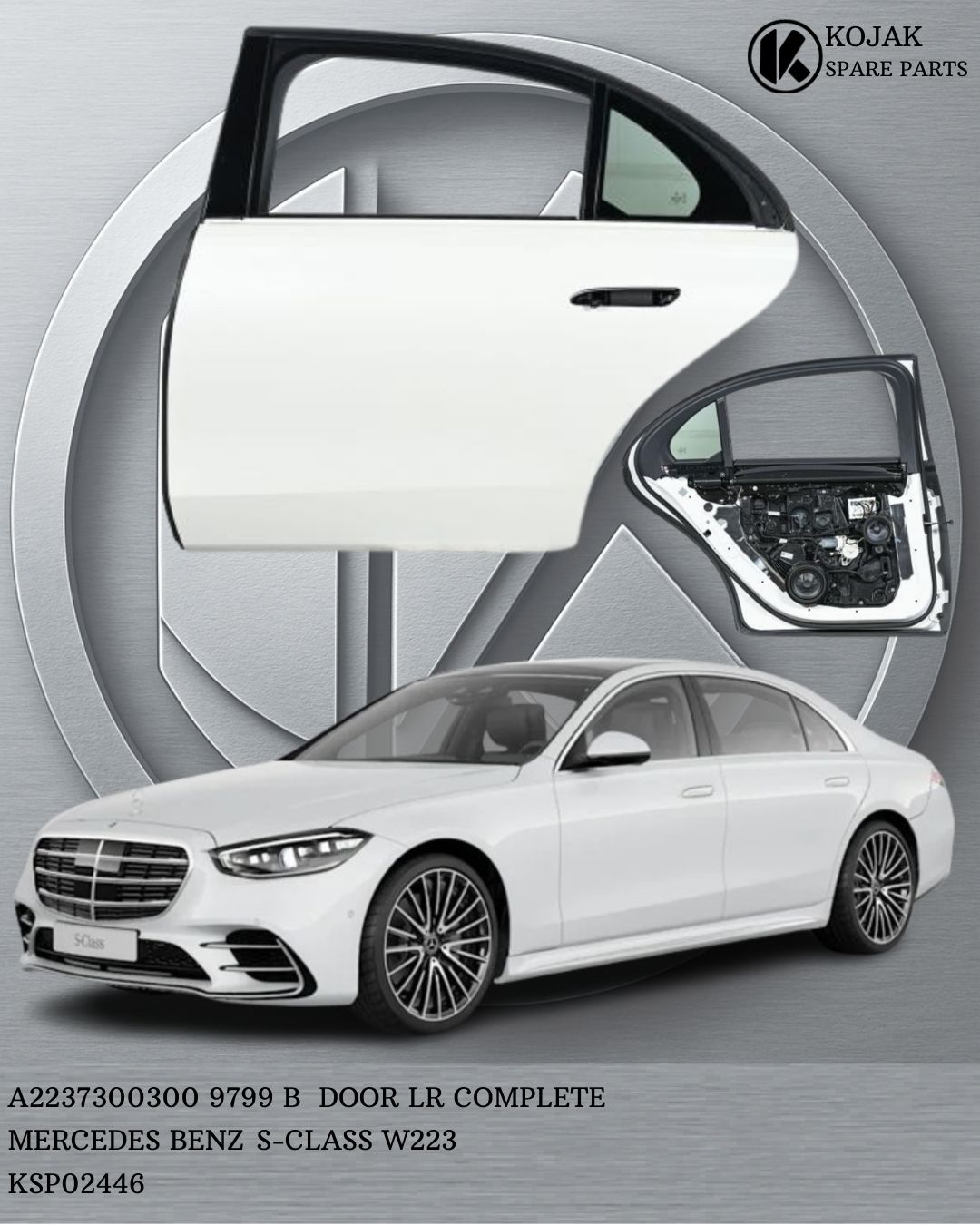 Door Rear Left Complete Mercedes-Benz S-Class W223