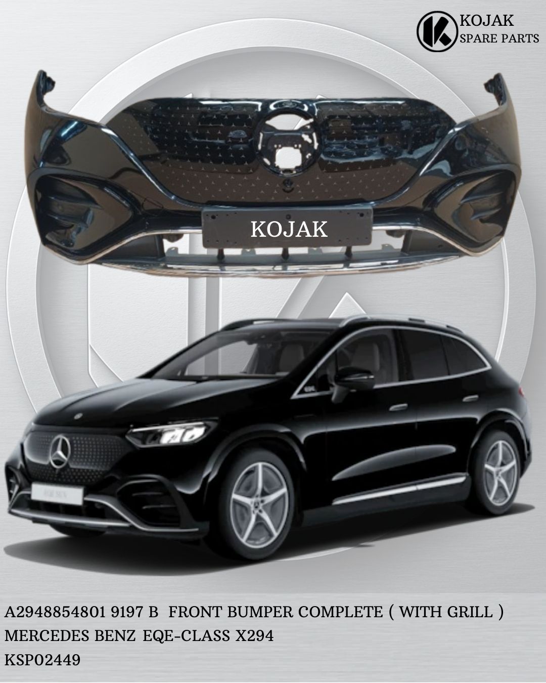 Front Bumper Complete with Grille Mercedes-Benz EQE-Class X294