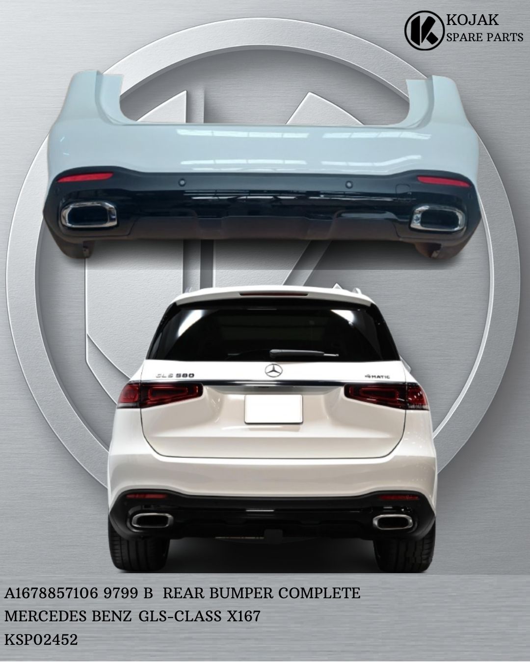 Rear Bumper Complete Mercedes-Benz GLS-Class X167