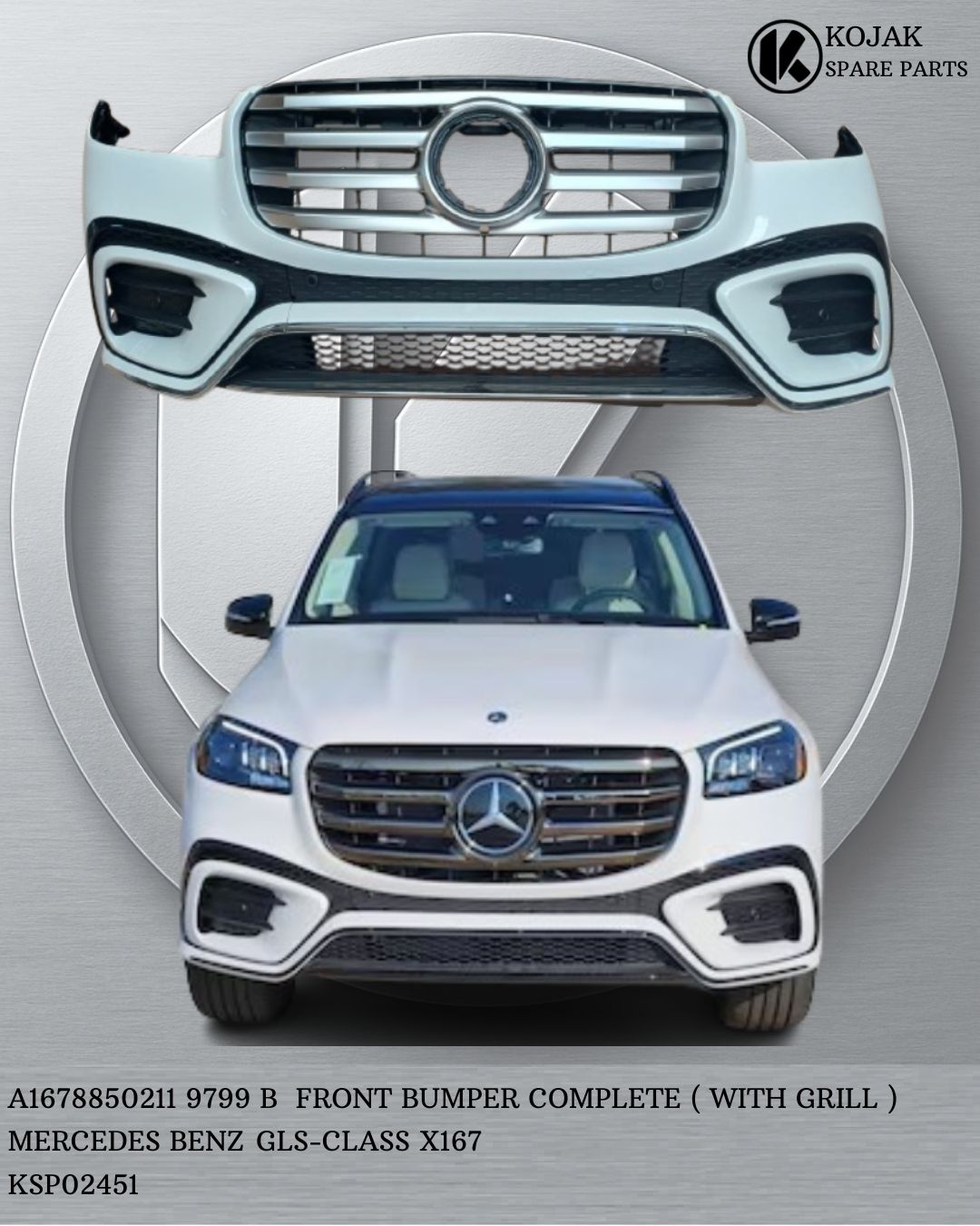Front Bumper Complete with Grille Mercedes-Benz GLS-Class X167