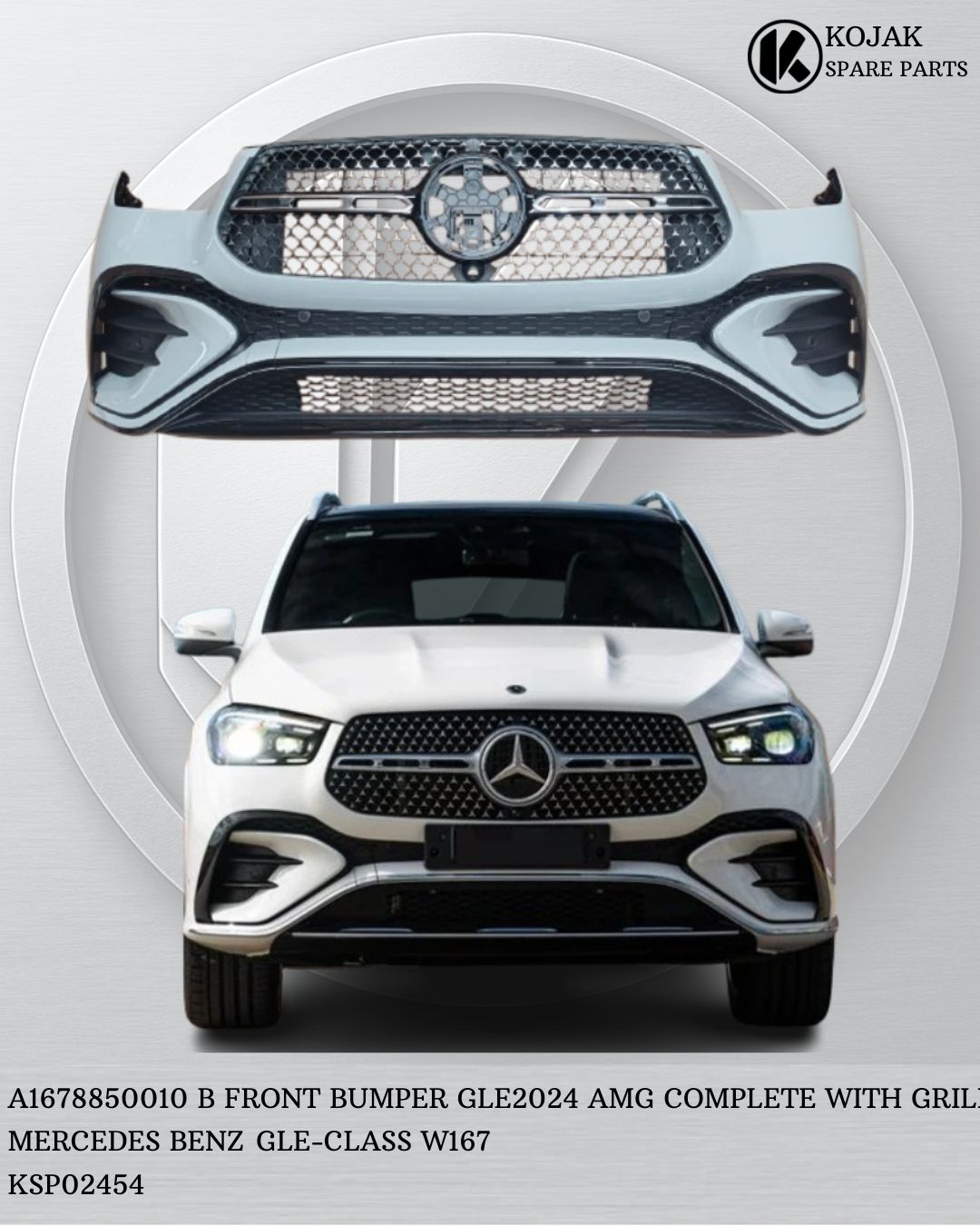 Front Bumper Mercedes-Benz GLE-Class W167 AMG with Grille