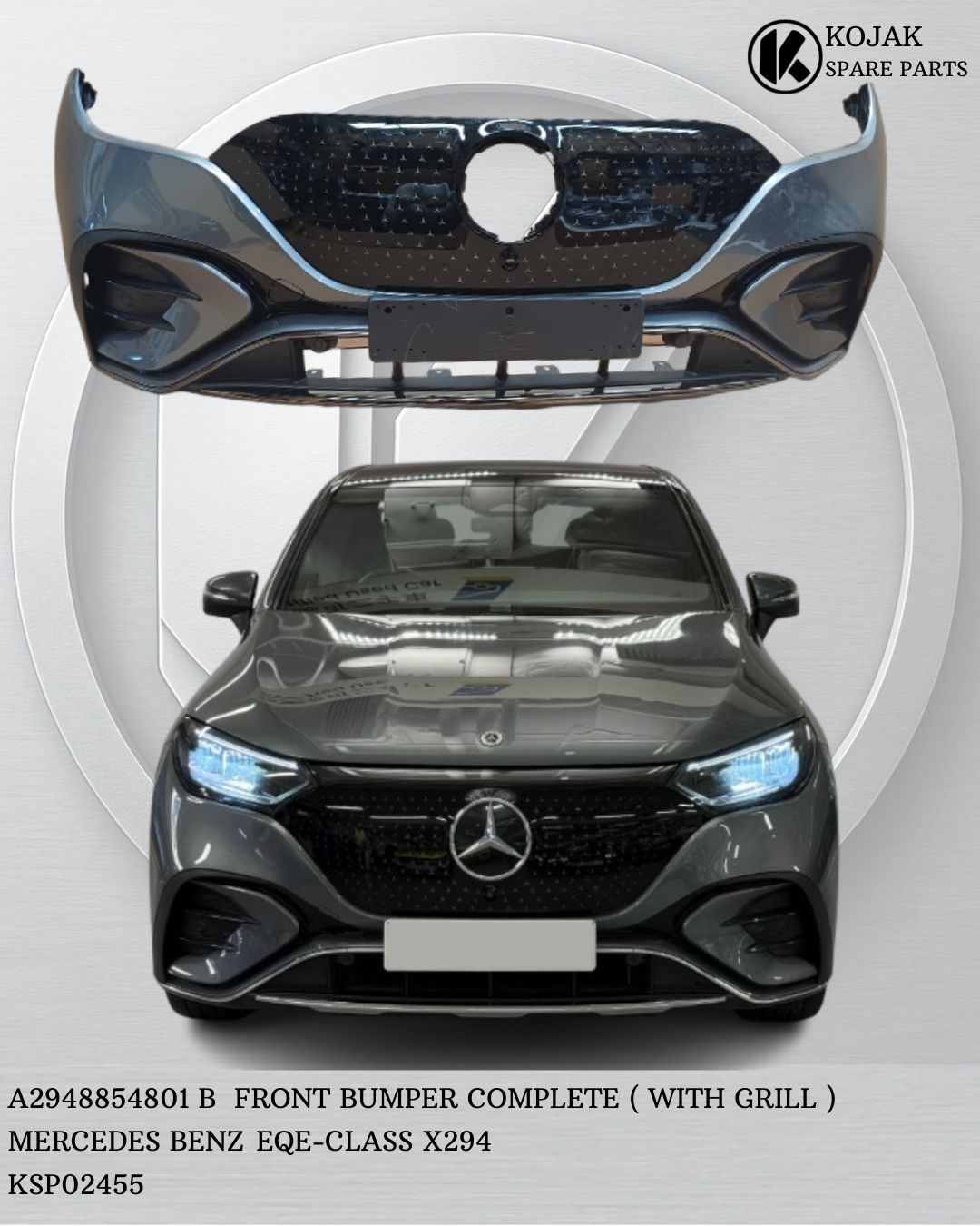 Mercedes-Benz EQE-Class X294 Front Bumper Complete with Grille