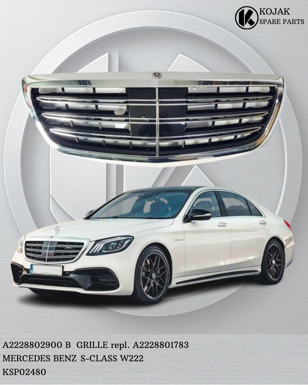 Mercedes-Benz S-Class W222 Front Grille