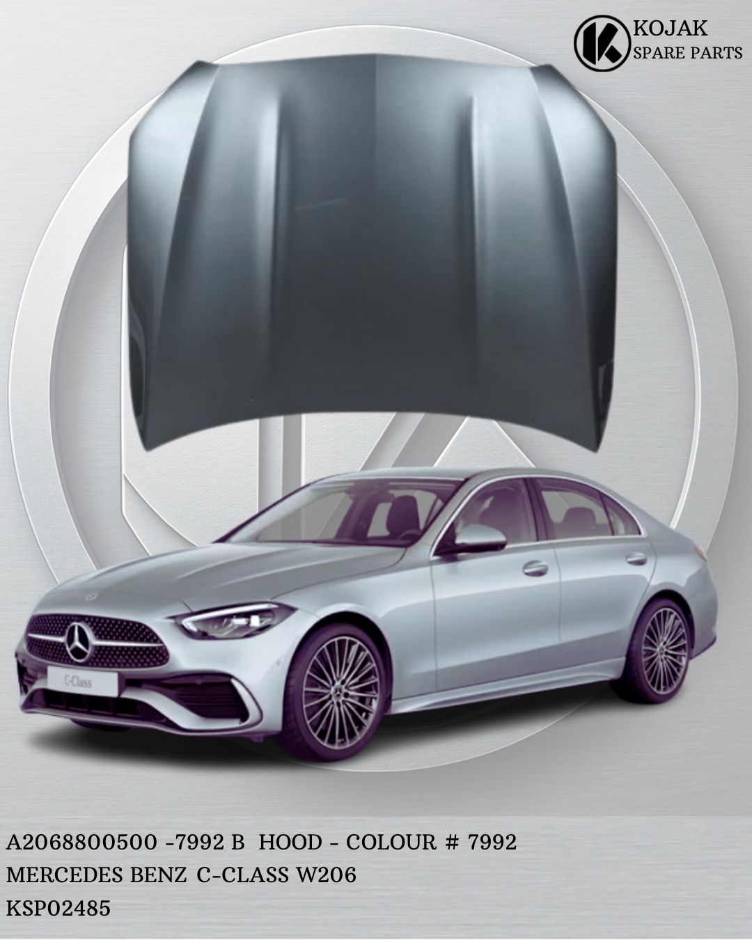 Hood Mercedes-Benz C-Class W206 Colour 7992