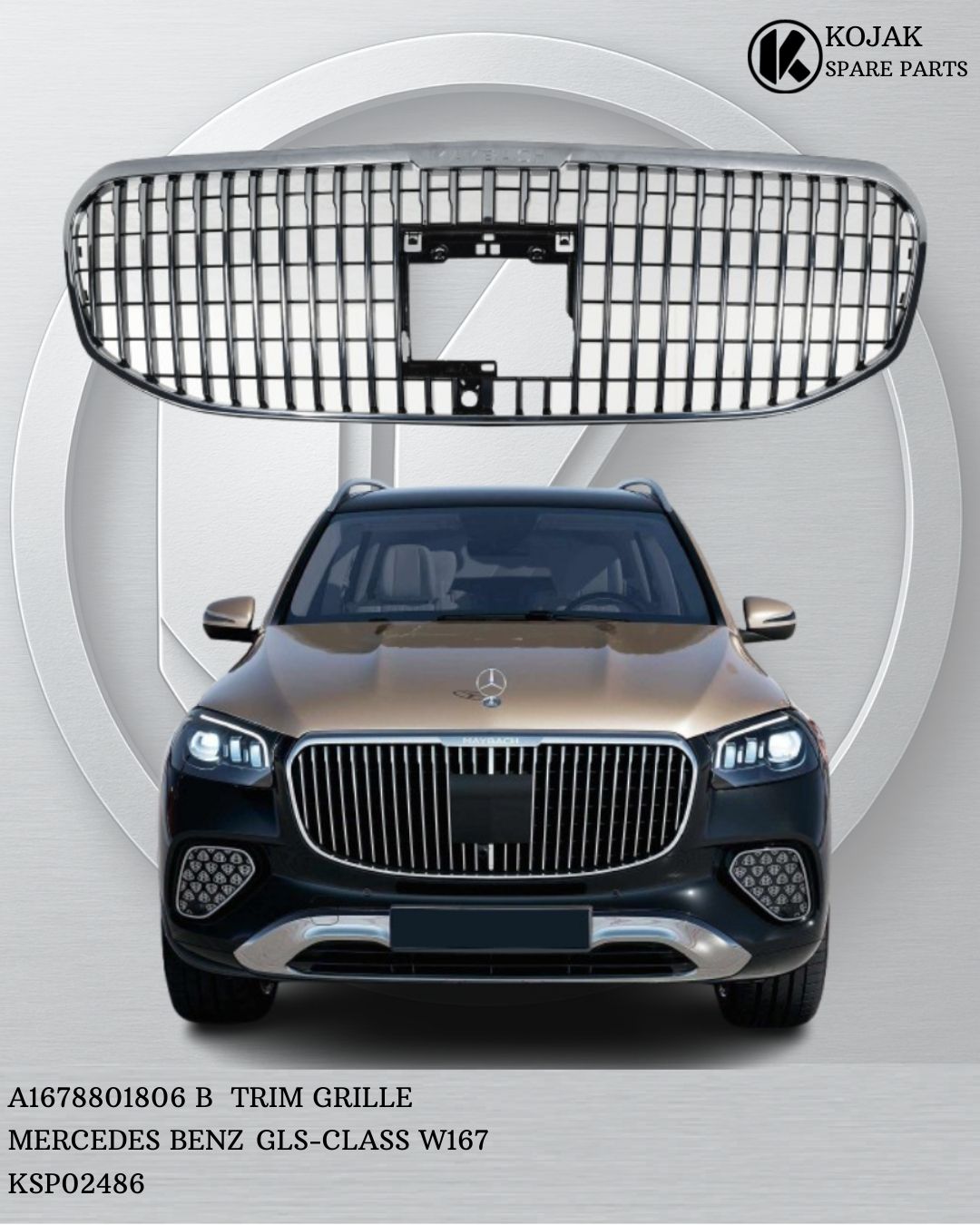 Front Grille Mercedes-Benz GLS-Class W167 Maybach